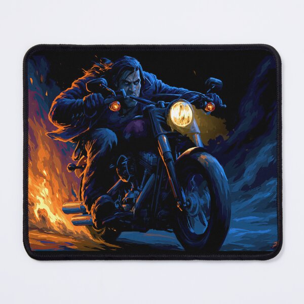 Item preview, Blue Motorcycle Speeding in Dark Night City designed and sold by Piotrek0001.