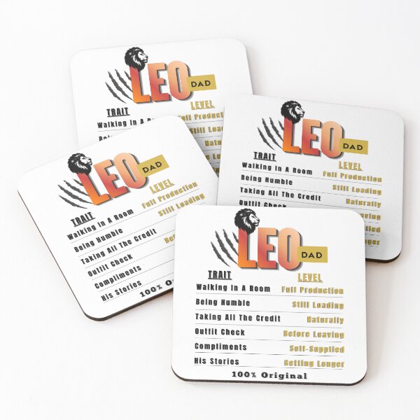 Item preview, Leo Dad Traits - Humorous Zodiac Father's Day Gift designed and sold by ZenWealthDesign.