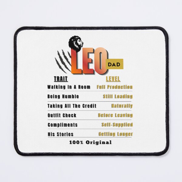 Item preview, Leo Dad Traits - Humorous Zodiac Father's Day Gift designed and sold by ZenWealthDesign.