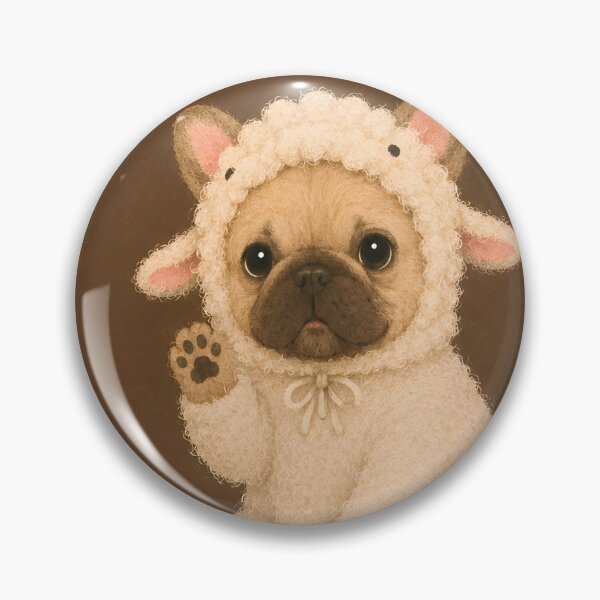 Item preview, Tiny Lamb Puppy – Cute Cozy French Bulldog designed and sold by pixelartestudio.