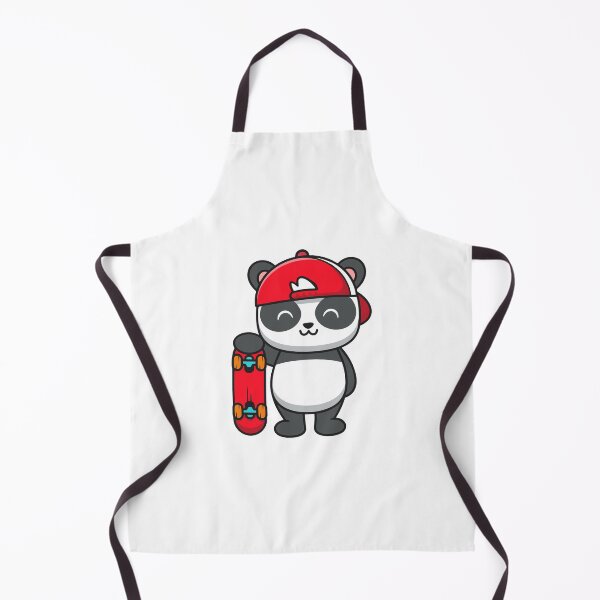 Item preview, Cute Panda Skater with Skateboard and Cap designed and sold by mintxw.