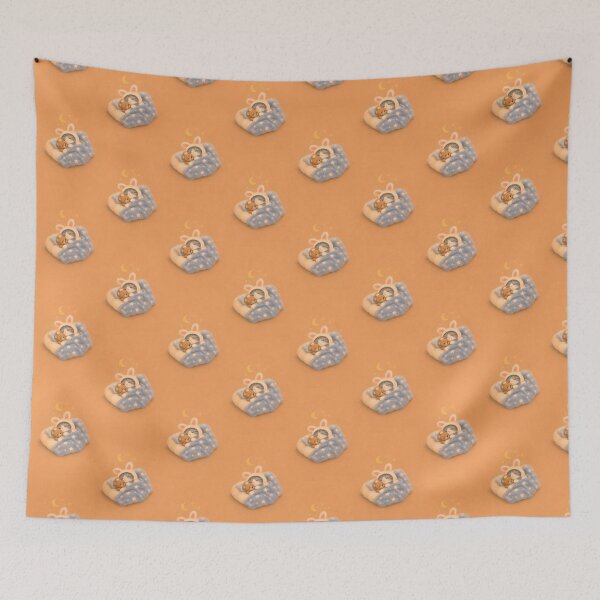 Item preview, “Starry Dreams: Sleeping Kitten with Teddy Bear” designed and sold by pixelartestudio.