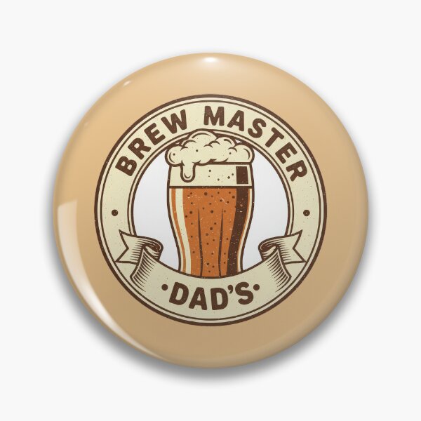 Item preview, Brew Master Dad Retro Badge designed and sold by Teeny Quities.