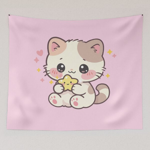 Item preview, Cute Star Cat | Kawaii Star Cat designed and sold by Kutiefy-shop.