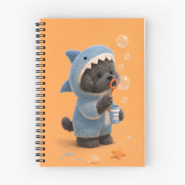 Item preview, Cute Shark Puppy Blowing Bubbles | Kawaii Cozy Dog Design designed and sold by pixelartestudio.