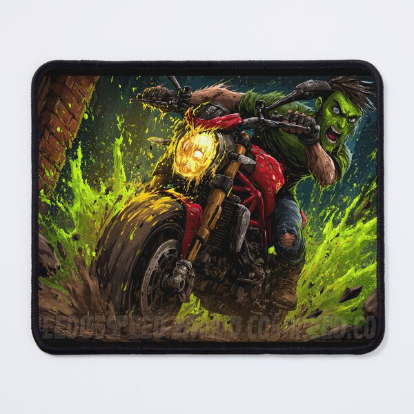 Item preview, Green and Black Biker Alien Caricature designed and sold by Piotrek0001.
