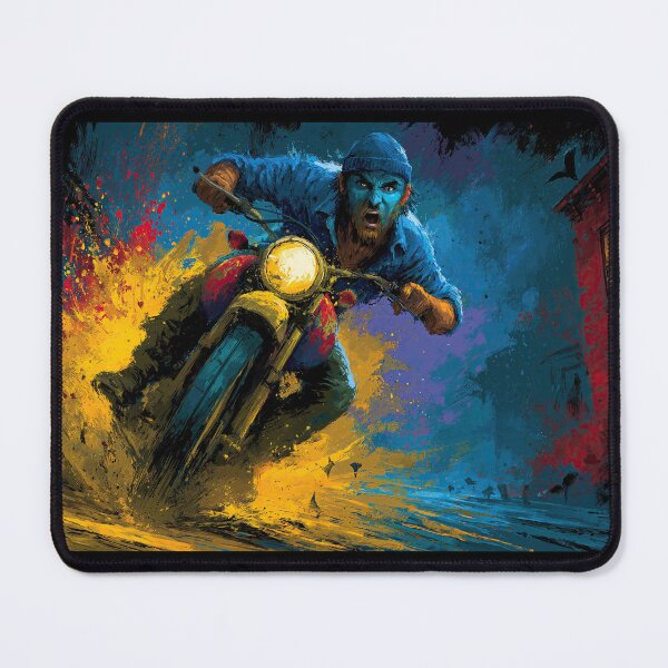 Item preview, Biker Leaning Hard into Corner at Night designed and sold by Piotrek0001.