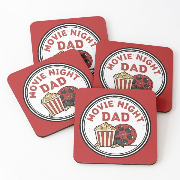 Item preview, Movie Night Dad Retro Badge designed and sold by Teeny Quities.