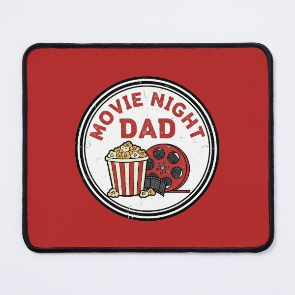 Item preview, Movie Night Dad Retro Badge designed and sold by Teeny Quities.