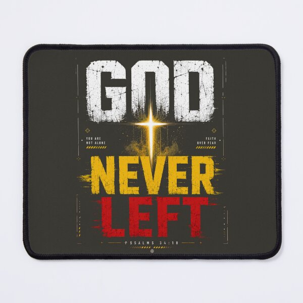 Item preview, God Never Left Christian Faith Streetwear Design designed and sold by LowBatteryStudio ⭐.