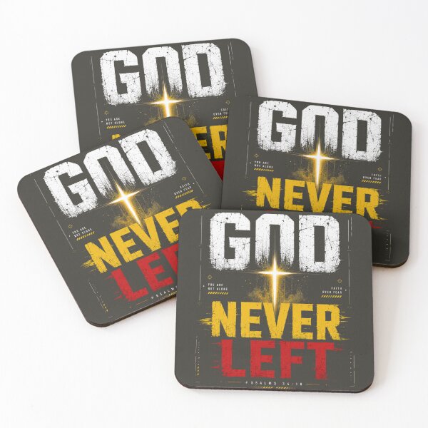 Item preview, God Never Left Christian Faith Streetwear Design designed and sold by LowBatteryStudio ⭐.