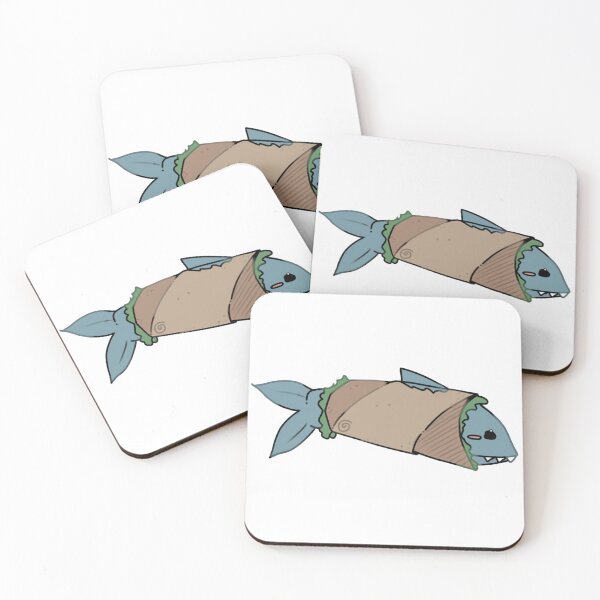 Item preview, - shark burrito - Little Lunchbox - white - designed and sold by echoztarrr.