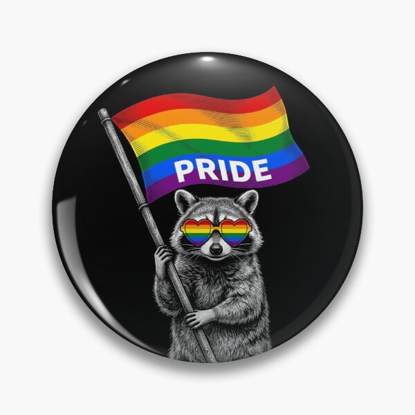 Item preview, Funny LGBTQ Pride Raccoon Holding The Rainbow Flag designed and sold by legendaryskins.