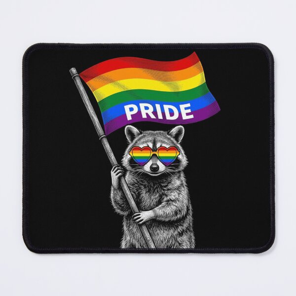 Item preview, Funny LGBTQ Pride Raccoon Holding The Rainbow Flag designed and sold by legendaryskins.