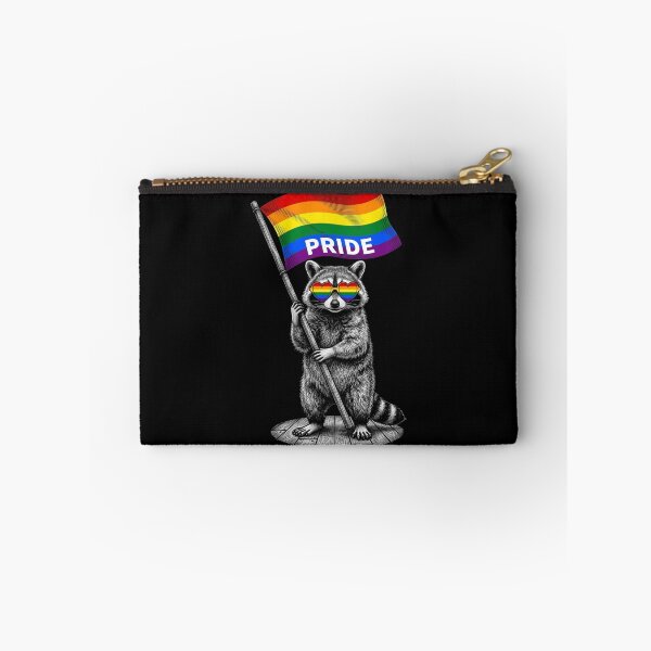 Item preview, Funny LGBTQ Pride Raccoon Holding The Rainbow Flag designed and sold by legendaryskins.