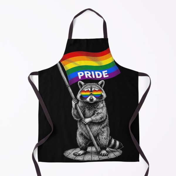 Item preview, Funny LGBTQ Pride Raccoon Holding The Rainbow Flag designed and sold by legendaryskins.
