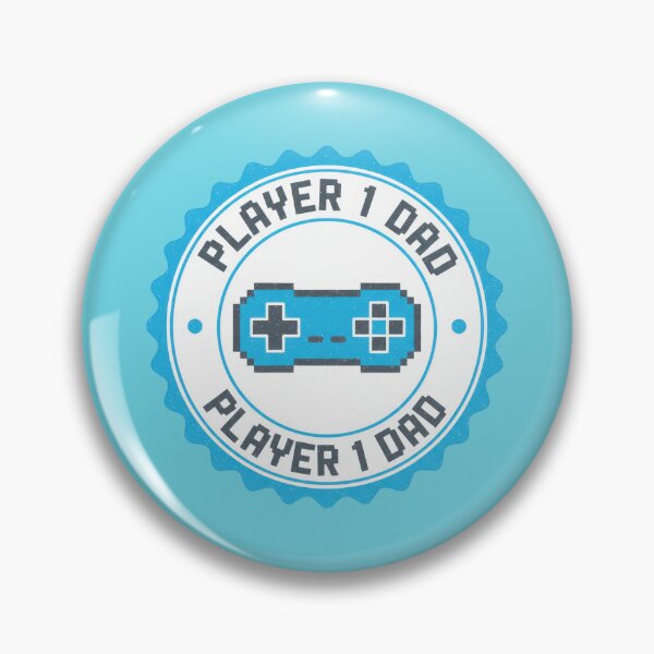 Item preview, Player 1 Dad Gaming Badge designed and sold by Teeny Quities.