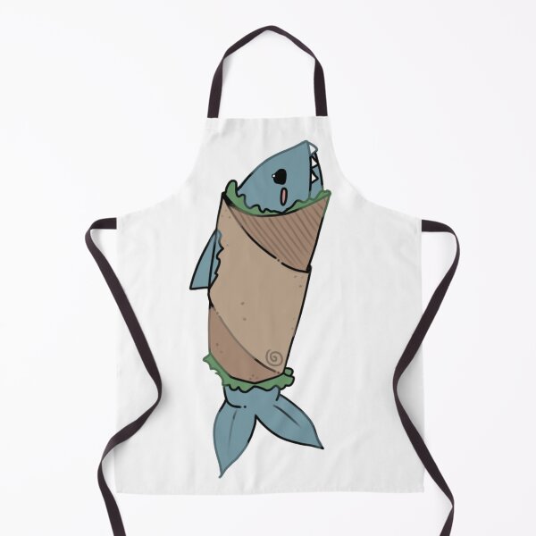 Item preview, - shark burrito - Little Lunchbox - white - upright - designed and sold by echoztarrr.