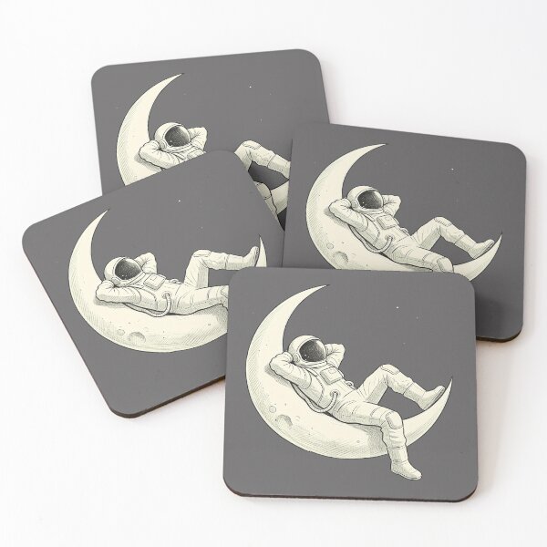 Item preview, Chill Astronaut Relaxing on Crescent Moon | Cosmic Space Art designed and sold by TeyArtWork.