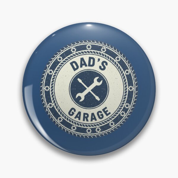 Item preview, Dad’s Garage Retro Tool Badge designed and sold by Teeny Quities.