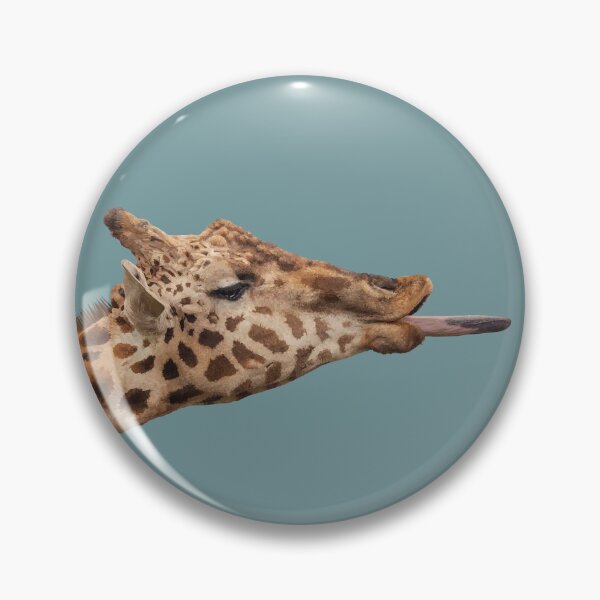 Item preview, Giraffe poking his tongue out designed and sold by Kathysg.