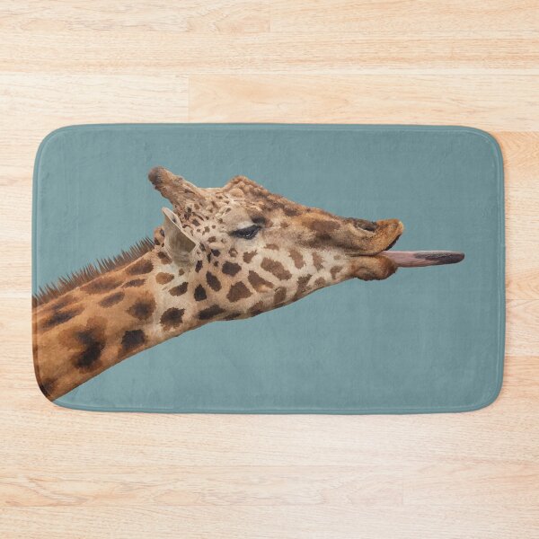 Item preview, Giraffe poking his tongue out designed and sold by Kathysg.
