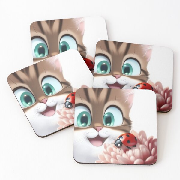 Item preview, Chio & Ladybug, Playful Kitten designed and sold by CCWorkfloor.