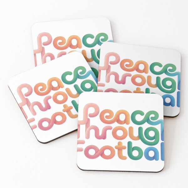 Item preview, Peace Through Football Typography Design designed and sold by sportupstore.