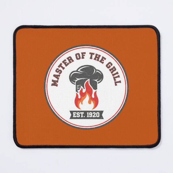 Item preview, Master of the Grill Retro Badge designed and sold by Teeny Quities.