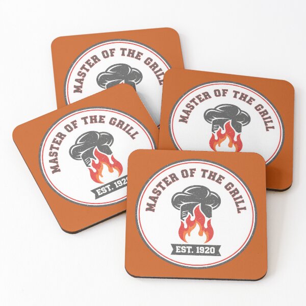 Item preview, Master of the Grill Retro Badge designed and sold by Teeny Quities.