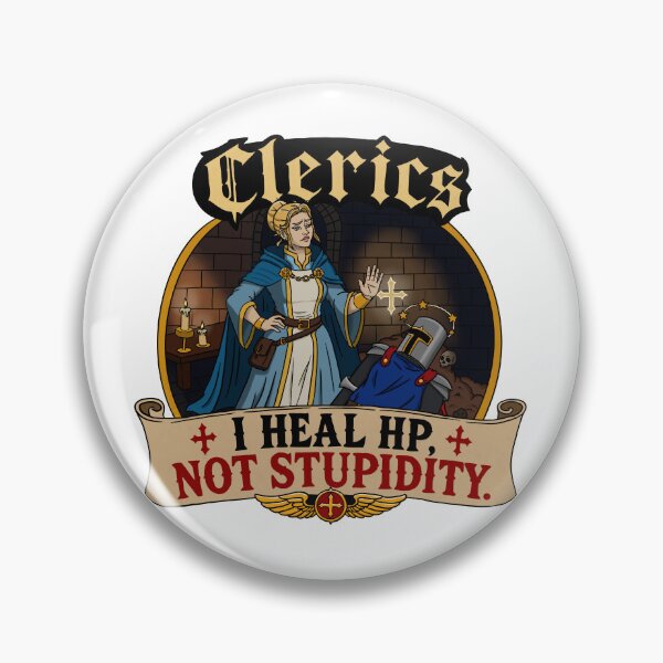 Item preview, Clerics: I Heal HP, Not Stupidity – Funny DnD Cleric Design designed and sold by Apeel2me.