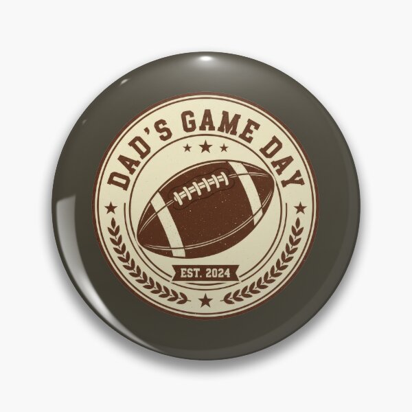 Item preview, Dad’s Game Day Football Badge designed and sold by Teeny Quities.