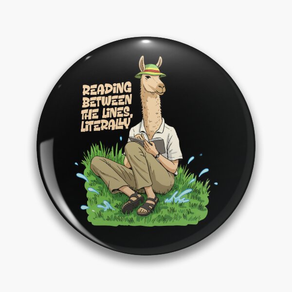 Item preview, Reading Between The Lines Literally - Funny Llama designed and sold by DarkHeartArts.
