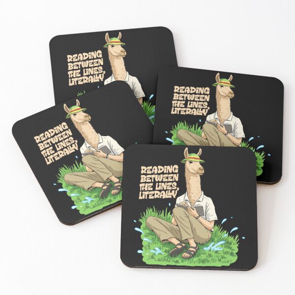 Item preview, Reading Between The Lines Literally - Funny Llama designed and sold by DarkHeartArts.