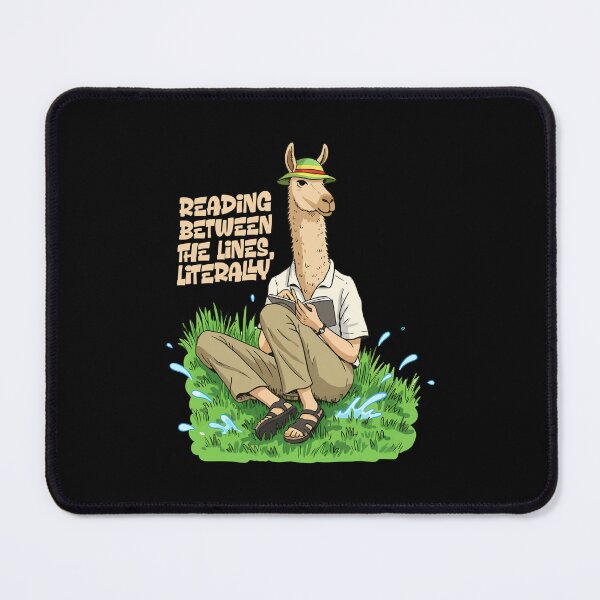 Item preview, Reading Between The Lines Literally - Funny Llama designed and sold by DarkHeartArts.