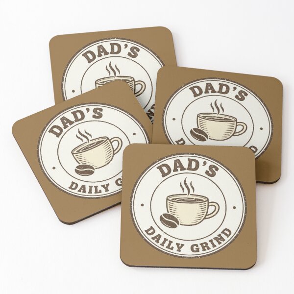 Item preview, Dad’s Daily Grind Coffee Badge designed and sold by Teeny Quities.