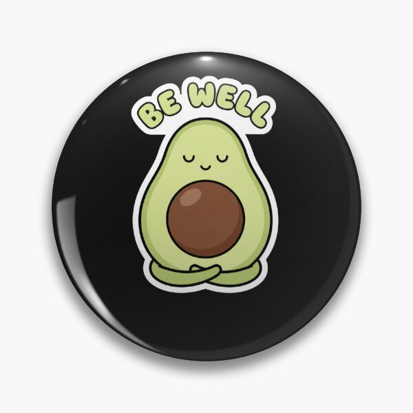 Item preview, Be Well Meditating Avocado designed and sold by Hikmoi.
