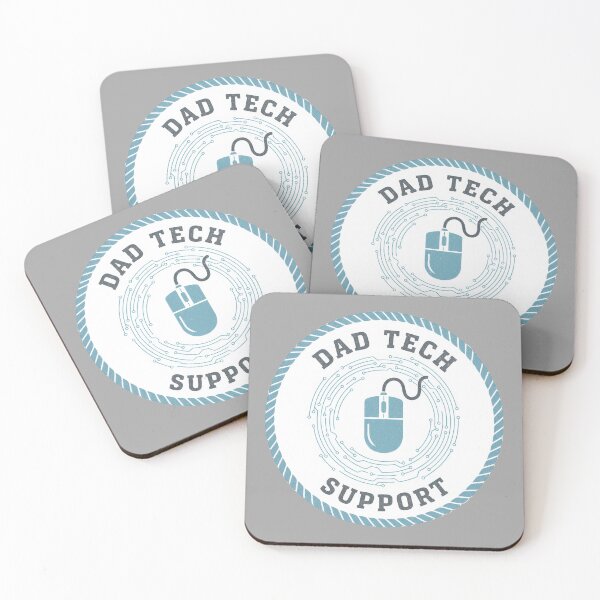 Item preview, Dad Tech Support Retro Badge designed and sold by Teeny Quities.