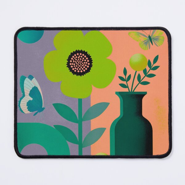 Item preview, Lime Bloom Serenity | Modern Botanical Butterfly Wall Art designed and sold by joycrysstudio.