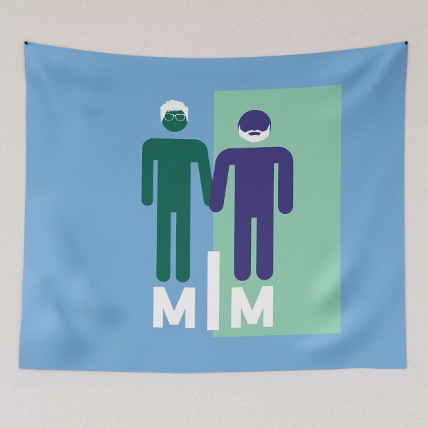Item preview, Cute Men's Washroom mlm Love Gay Pride Flag designed and sold by TackyTime.