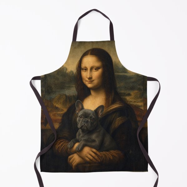 Item preview, Mona Lisa And Cute French Bulldog Friend - Funny Classical Painting Parody designed and sold by merchxwear.