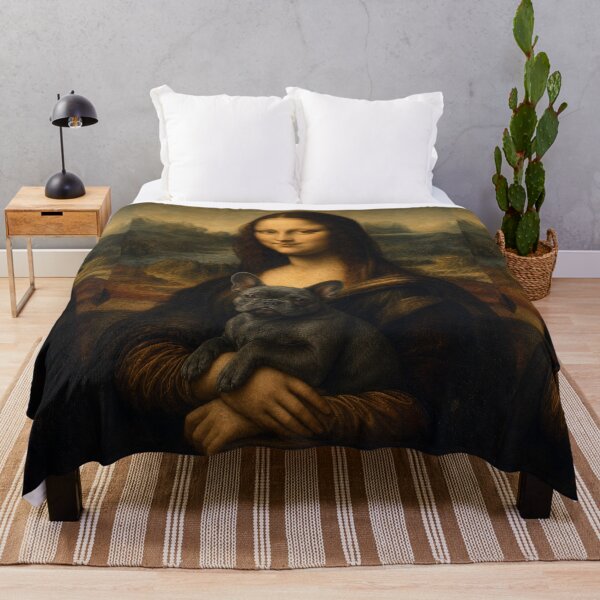 Item preview, Mona Lisa And Cute French Bulldog Friend - Funny Classical Painting Parody designed and sold by merchxwear.