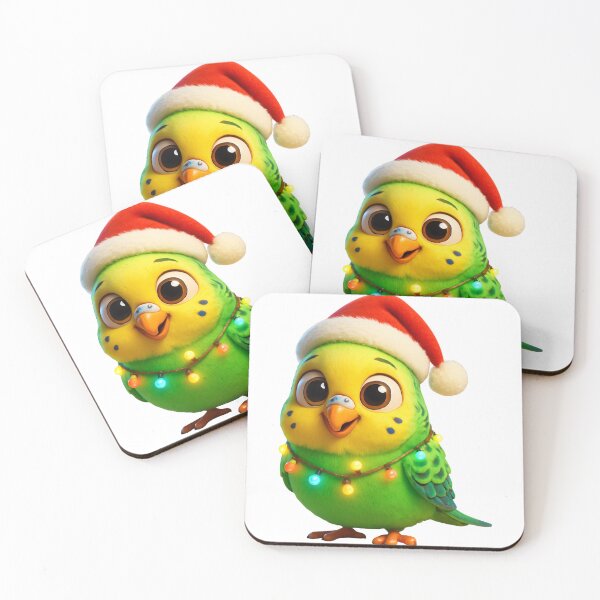 Item preview, Christmas Budgerigar designed and sold by Sillytoe.