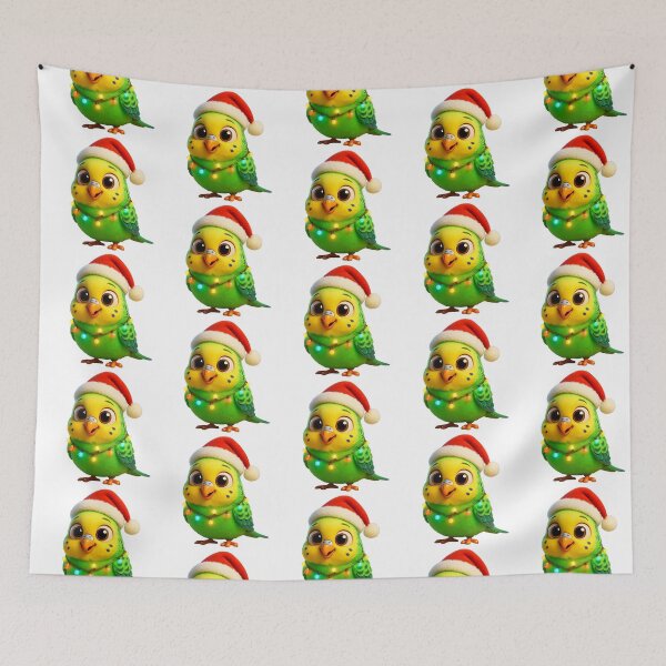 Item preview, Christmas Budgerigar designed and sold by Sillytoe.