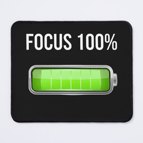 Item preview, FOCUS 100% - Full Battery Motivational Graphic designed and sold by Axis & Ink.