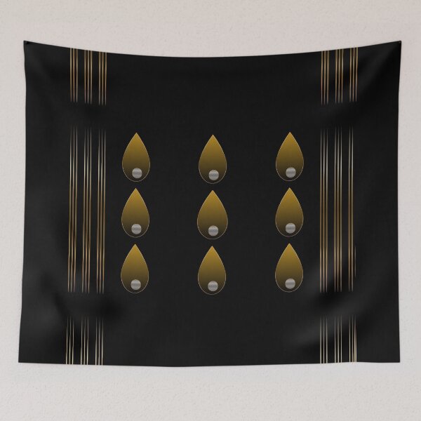 Item preview, Nocturne in Gold — Black & Gold Geometric Abstract designed and sold by Dee Tirang.