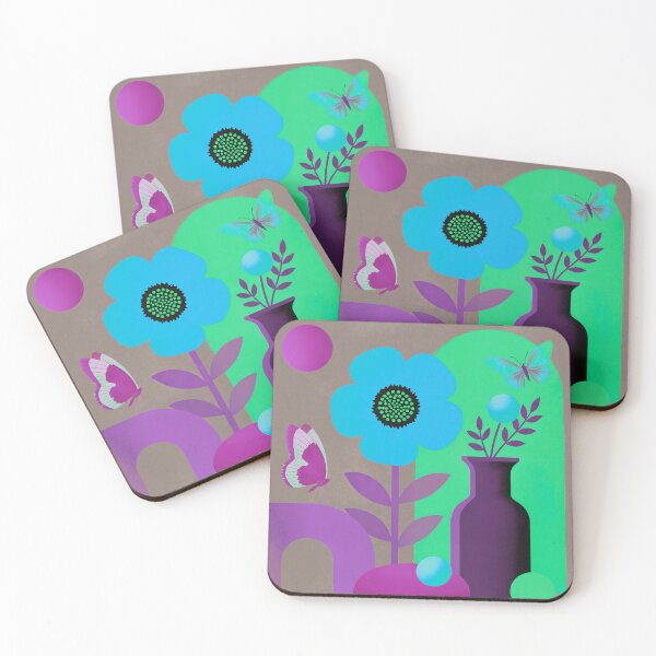 Item preview, Pastel Dream Bloom | Soft Neon Botanical Wall Art designed and sold by joycrysstudio.