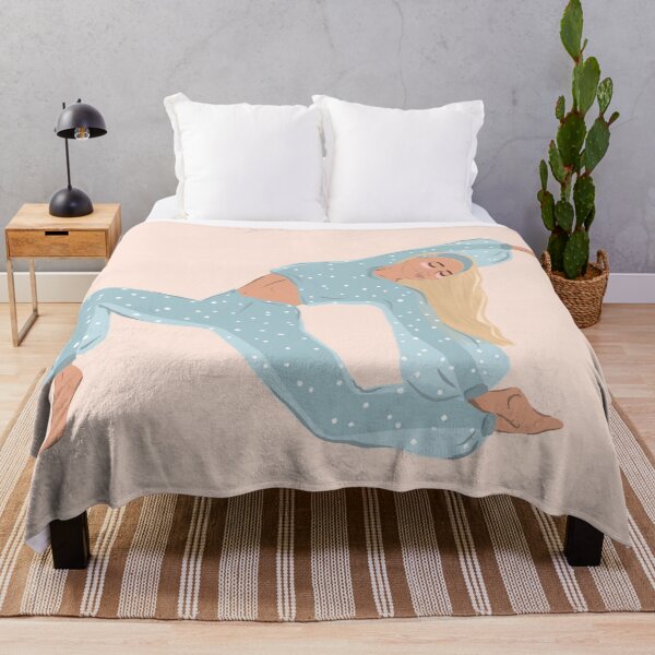 Item preview, Woman in Blue Doing Yoga Pose With Eye Mask designed and sold by zmp-art.