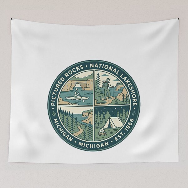 Item preview, Pictured Rocks National Lakeshore Michigan Michigan Est. 1966 Hiking Camping Kayaking Outdoor Travel designed and sold by Simsimah26Parks.