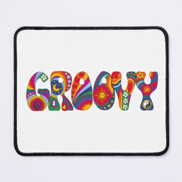 Item preview, Psychedelic Groovy Art White – Retro Hippie Rainbow Groovy Peace Design designed and sold by Kellie Espie Art.
